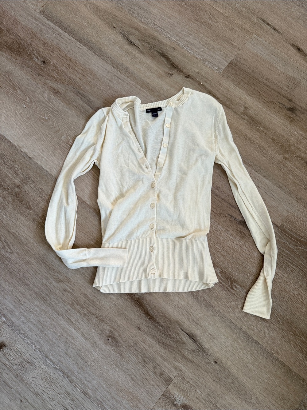 GAP Cream Button-Down Women's Cardigan